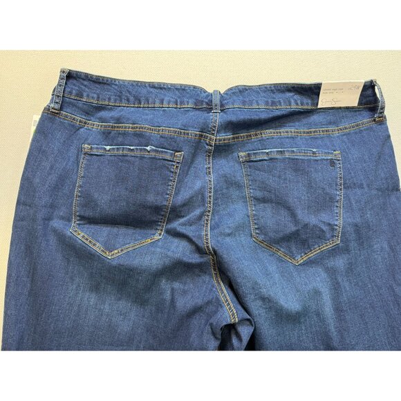 Jessica Simpson Adored High Rise Wide Crop Jeans 24W Denim Blue Button Fly - Picture 16 of 16